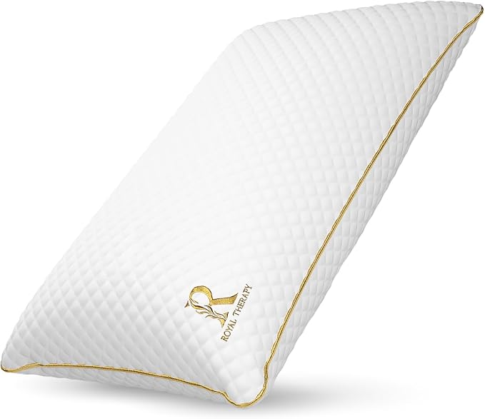 Royal Therapy King Shredded Memory Foam Bed Pillow – Adjustable Memory Foam Pillow for Sleeping, Firm Pillow for Neck & Shoulder Support, Breathable for Back, Stomach, Side Sleepers