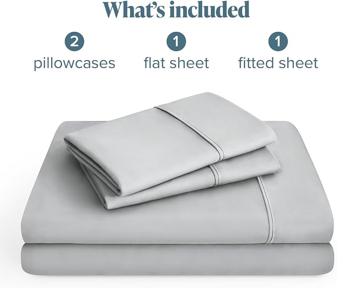 Bare Home Queen Sheet Set - 1800 Ultra-Soft (Queen, French Grey) | Deep Pockets 6 to 15 Inches, Breathable, Hypoallergenic, Hotel Luxury, Easy Fit, Soft, All-Season