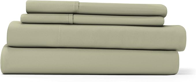 Linen Market Bed Sheets for Full Size Bed (Sage) - Sleep Better Than Ever with These Soft and Cooling Full Sheets - Deep Pocket Fits 16" Thick Beds - 4 Piece Full Sheet Set