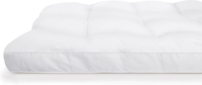 Serta Down Illusion Hypoallergenic Pillowtop Mattress Topper, Twin XL | Plush two-inch pillowtop adds soft cushioning with hypoallergenic fill and a secure Simple Fit design