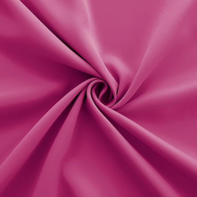 KOUFALL Hot Pink Curtains 2 Panels,Blackout Room Darkening Curtains for Girls Bedroom,84 Inches Long