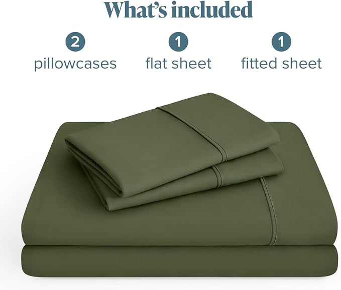 Bare Home Cal King Sheet Set - 1800 Ultra-Soft (California King, Cypress) | Deep Pockets 6 to 15 Inches, Breathable, Hypoallergenic, Hotel Luxury, Easy Fit, Soft, All-Season