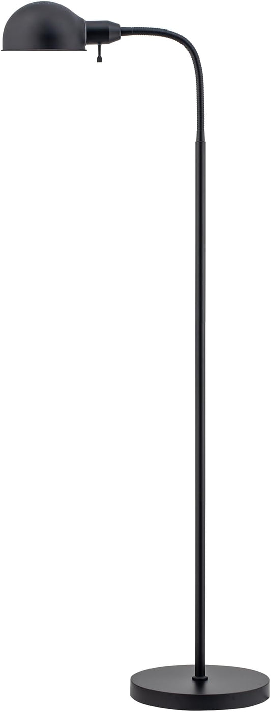 O'Bright Adjustable Floor Lamp with Flexible Gooseneck and Rotatable Shade, E26 Socket, 10-Inch Base - Ideal for Reading, Bedside, Living Room, Black