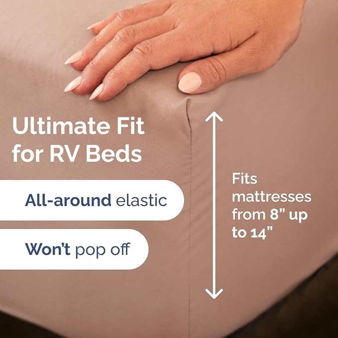 Short Queen Size 4 Piece Bed Sheet Set - RV Short Queen Sheets - Mauve | Ultra-Soft, Breathable & Cooling Bed Sheets Set with Deep Pockets, Hotel Luxury Bedding for Women & Men, Wrinkle & Fade Free