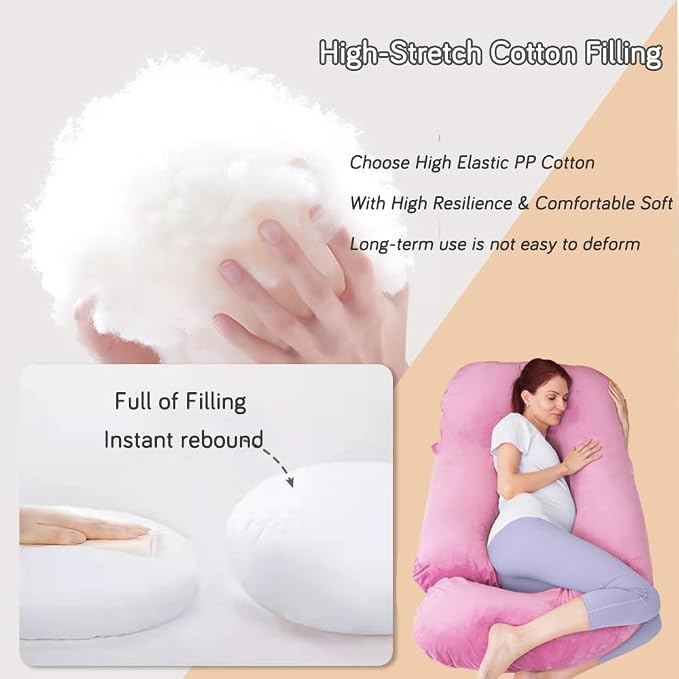 60 Inch Pregnancy Pillow for Sleeping (Purple) | Extra Large U Shaped Body Pillow, Maternity Pillow for Pregnant Women