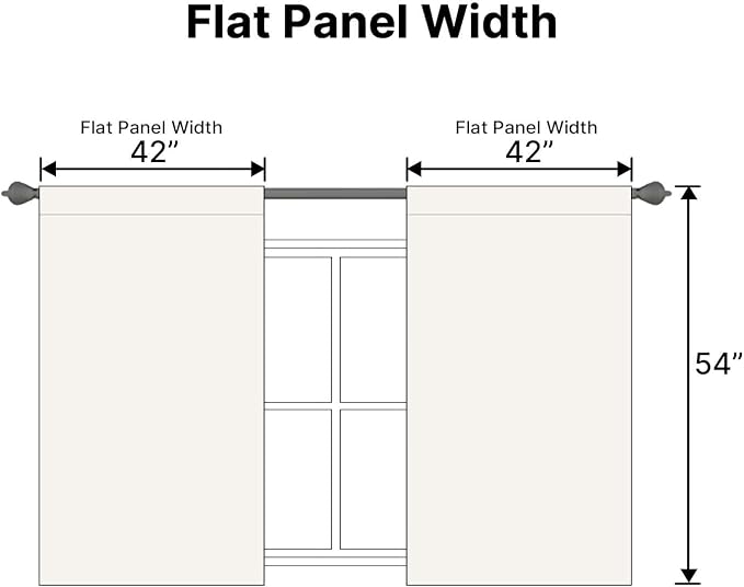 H.VERSAILTEX Light Reducing Curtains Thermal Insulated Window Treatment Panels Room Darkening Privacy Assured Drapes for Living Room Back Tab/Rod Pocket Bedroom Drapes 2 Panels, Ivory - 42 x 54 Inch