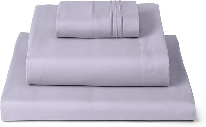 Mellanni Iconic 3-Piece, Ultra Soft Sheet Set (Twin, Lavender) | 10M+ Sleepers. Lab-tested: Sleeps Cool, Stays Bright, Strong, Smooth. Good Housekeeping Best Bedding, 7 yrs running.