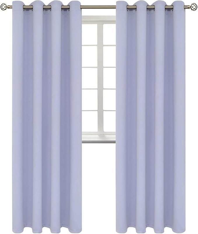 BGment Lavander Room Darkening Curtains 95 Inch for Living Room - 2 Panels | Grommet Top, Extra Long, Light-Blocking, Sunblock, Thermal Insulated, Window Drapes for Bedroom, 52x95 Inch