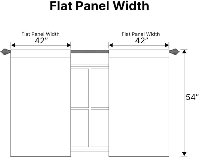 H.VERSAILTEX White Curtains Thermal Insulated Window Treatment Panels Room Darkening Privacy Assured Drapes for Living Room Back Tab/Rod Pocket Bedroom Draperies, 42 x 54 Inch, 2 Panels