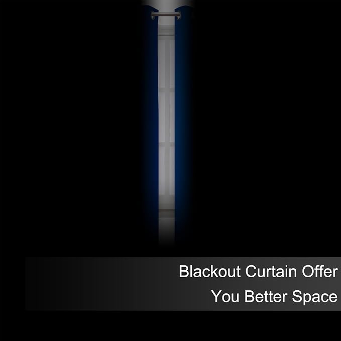 Blackout Curtains 66 x 72 Inch Long Royal Blue Curtains Set of 2 Panels Room Darkening Curtains for Bedroom and Living Room