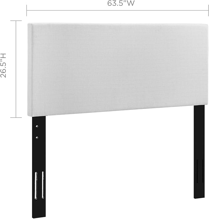 Modway Taylor Full/Queen Upholstered Linen Fabric Headboard, White