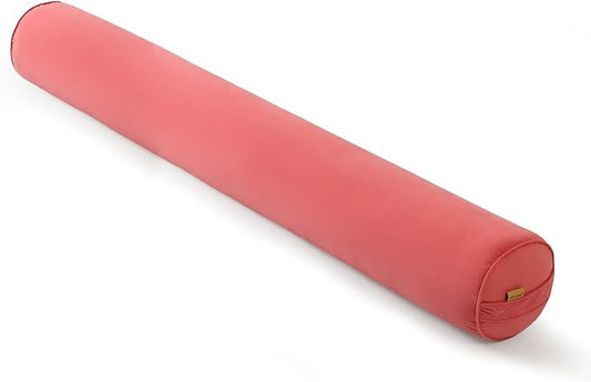 Body Pillow for Adults, Coral Peach, 59" x 7.87" | Long Round Pillow, Big Cylindrical, Full Bolster, For Side Sleepers