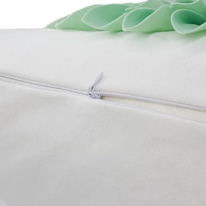 OiseauVoler 3D Sunflower Throw Pillow Cover Decorative Handmade Cushion Cover Pillowcase for Couch Living Room Home Decor 18 x 18 Inch Mint Green