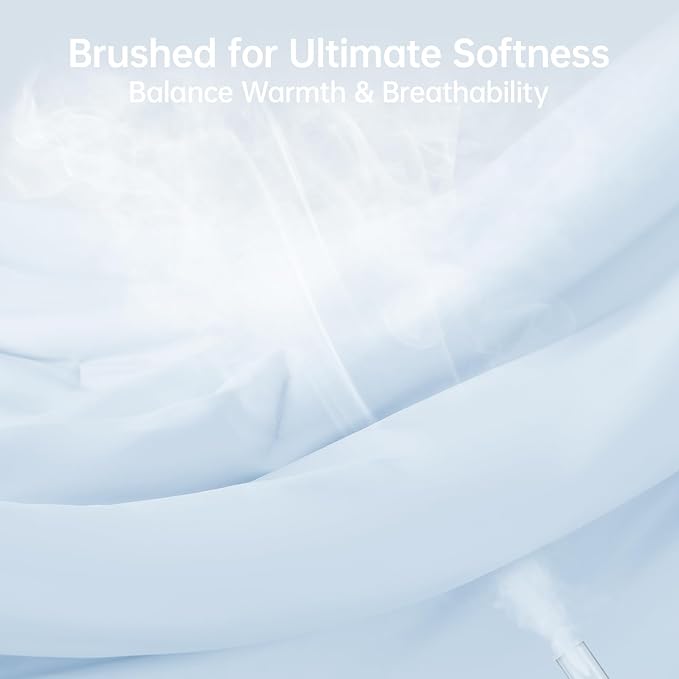 Full Comforter Sets, All Season Ultra Soft Down Alternative Bedding - 3 Piece Lightweight Bed Set Includes 1 Comforter (82"x86") and 2 Pillow Shams (20"x26"), Light Blue