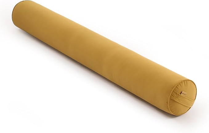 Long Round Bolster Pillow for Adults, Soft Cylinder Roll Pillow for Bed & Couch, Supportive Sleeping Pillow(Honey Yellow, 59"*7.87")