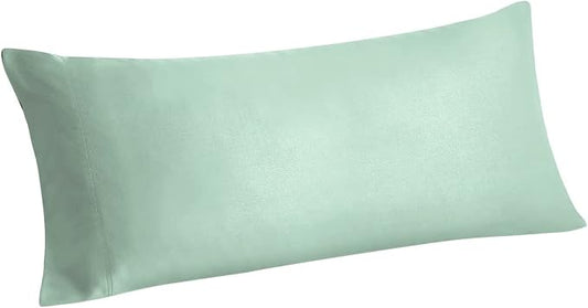 BEDELITE Body Pillow Pillowcase, Rayon from Bamboo, Mint Green, 20"x54" | Cooling and Breathable Body Pillow Cover for Hot Sleepers & Night Sweats, Silky Soft Full Long Pillow Case, Envelope Closure