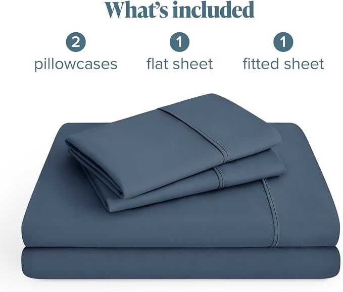 Bare Home Full Sheet Set - 1800 Ultra-Soft (Full, Bering Sea) | Deep Pockets 6 to 15 Inches, Breathable, Hypoallergenic, Hotel Luxury, Easy Fit, Soft, All-Season