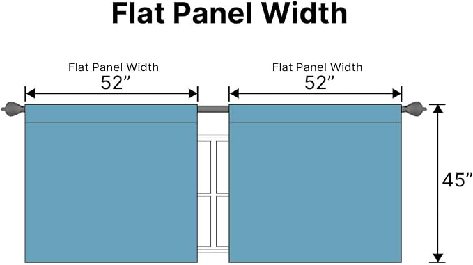 H.VERSAILTEX Blackout Curtains Thermal Insulated Window Treatment Panels Room Darkening Blackout Drapes for Living Room Back Tab/Rod Pocket Bedroom Draperies (2 Panels, Storm Blue, 52 x 45 Inch)