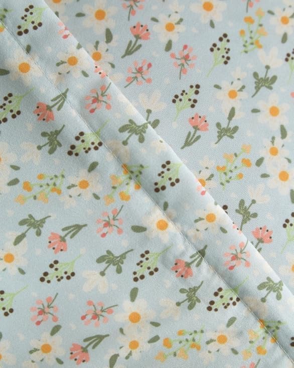Duvet Cover Cal King - Floral Duvet Cover - 3 Piece - Sage Cottage Floral | Soft Floral Duvet Cover 104 x 98 with 2 Pillow Shams, Zipper Closures & Ties, Floral Bedding for Women, Men, Kids & Teens