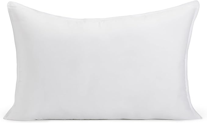Amazon Basics Down Alternative Pillows for Stomach and Back Sleepers, Soft Density, Queen Size 30" x 20", White, 2-Pack