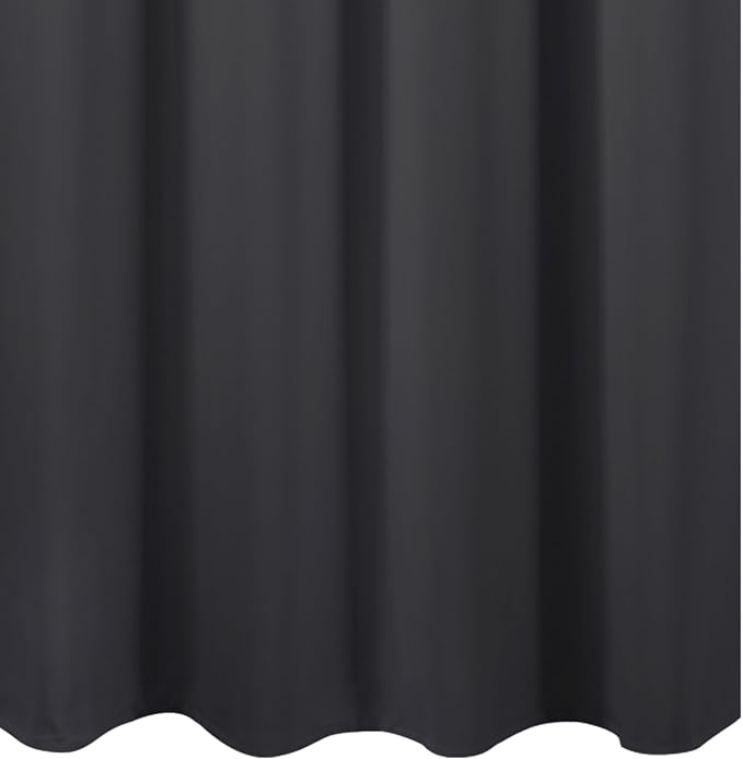 Dark Grey Thermal Blackout Curtains/52 x 45 Inch/Set of 2 Panels Room Darkening Curtains