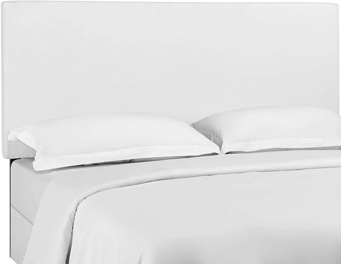 Modway Taylor Full/Queen Upholstered Linen Fabric Headboard, White