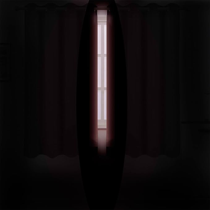 Blackout Curtains 52 x 45 inch Coral Curtains Set of 2 Panels/Thermal Insulated Room Darkening Bedroom Curtains
