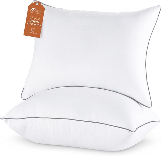 Sasttie 12x20 Throw Pillow Inserts Set of 2, Lumbar Sleeping Pillows for Couch, Bed, Living Room Decor - Oeko-Tex Certified Down Alternative Plump Filling - Hotel Quality and Machine Washable, 2 Pack