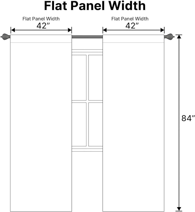H.VERSAILTEX White Curtains Thermal Insulated Window Treatment Panels Room Darkening Privacy Assured Drapes for Living Room Back Tab/Rod Pocket Bedroom Draperies, 42 x 84 Inch, 2 Panels