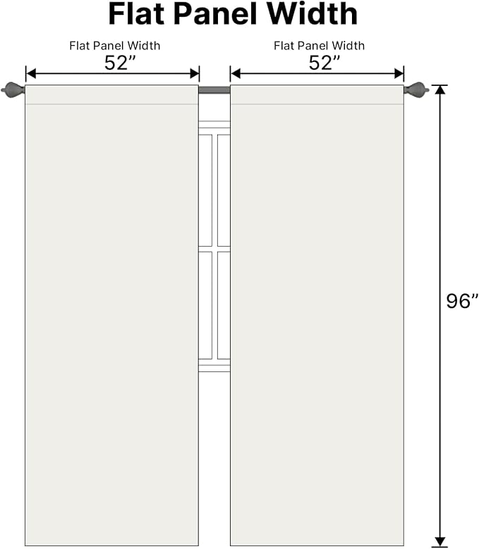 H.VERSAILTEX Blackout Curtains Thermal Insulated Window Treatment Panels Room Darkening Blackout Drapes for Living Room Back Tab/Rod Pocket Bedroom Draperies, 52 x 96 Inch, Ivory/Cream,2 Panels