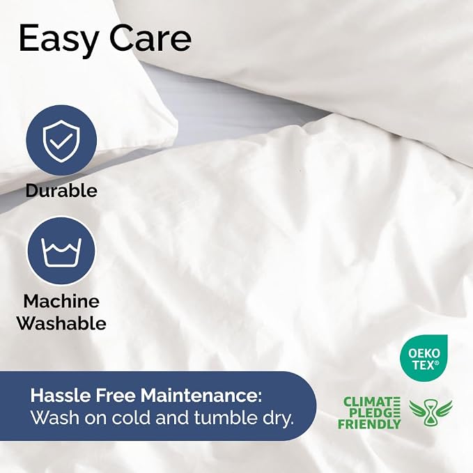 Duvet Cover Super King - 3 Piece with Zipper Closure - Antique White | Extra Soft, Breathable, Super King Duvet Cover 108" x 98" w/ 2 Pillow Shams, Zipper Closures & Ties, Women, Men, Kids & Teens