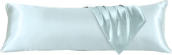 Body Pillow with Satin Pillowcase, Body Pillow for Adults | 20"x54", Removable Cover, OEKO-TEX Certified Down Alternative Filling,Washing Machine