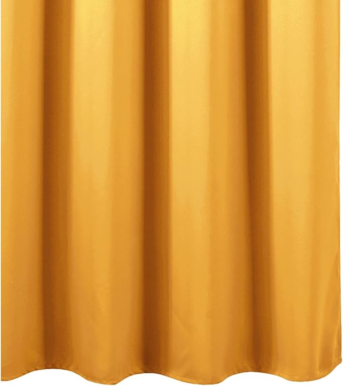 Yellow Blackout Curtains/52 x 45 Inch Length/Set of 2 Panels Grommet Bedroom Curtains for Living Room Curtains