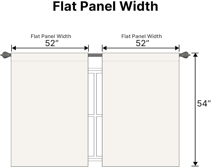 H.VERSAILTEX Light Reducing Curtains Thermal Insulated Window Treatment Panels Room Darkening Privacy Assured Drapes for Living Room Back Tab/Rod Pocket Bedroom Drapes 2 Panels, Ivory - 52 x 54 Inch