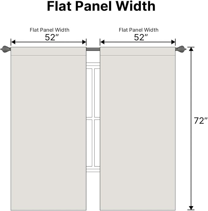 H.VERSAILTEX Blackout Curtains Thermal Insulated Window Treatment Panels Room Darkening Blackout Drapes for Living Room Back Tab/Rod Pocket Bedroom Draperies (2 Panels, Pale Oak, 52 x 72 Inch)