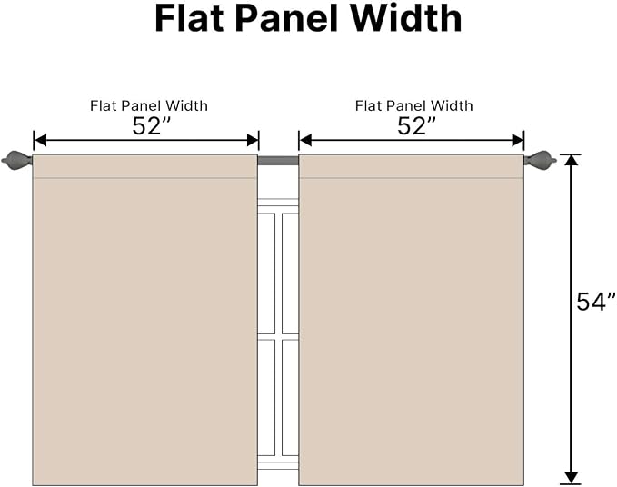 H.VERSAILTEX Blackout Curtains Thermal Insulated Window Treatment Panels Room Darkening Blackout Drapes for Living Room Back Tab/Rod Pocket Bedroom Draperies (2 Panels, Fog, 52 x 54 Inch)