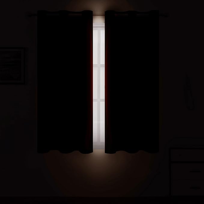 Chocolate Brown Blackout Curtains 38 x 54 Inch Length/Set of 2 Curtain Panels/Thermal Insulated Room Darkening Blackout Curtains for Bedroom