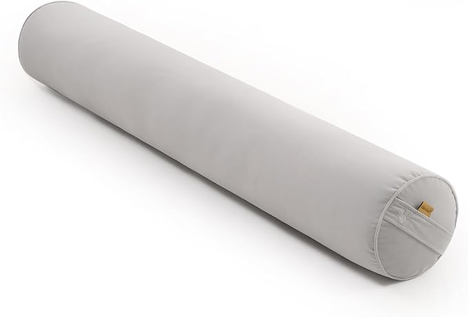 Body Pillow for Adults,Long Round Pillow,Big Cylindrical Pillow,Large Full Bolster Pillows for Side Sleepers (Silver Gray, 47.24"*7.87")