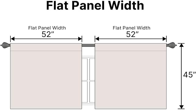 H.VERSAILTEX Blackout Curtains Thermal Insulated Window Treatment Panels Room Darkening Blackout Drapes for Living Room Back Tab/Rod Pocket Bedroom Draperies, 52 x 45 Inch, Stone, 2 Panels
