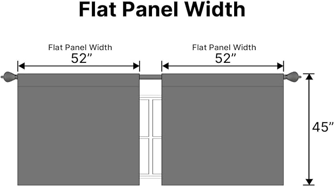H.VERSAILTEX Blackout Curtains Thermal Insulated Window Treatment Panels Room Darkening Blackout Drapes for Living Room Back Tab/Rod Pocket Bedroom Draperies, 52 x 45 Inch, Bluish Gray, 2 Panels