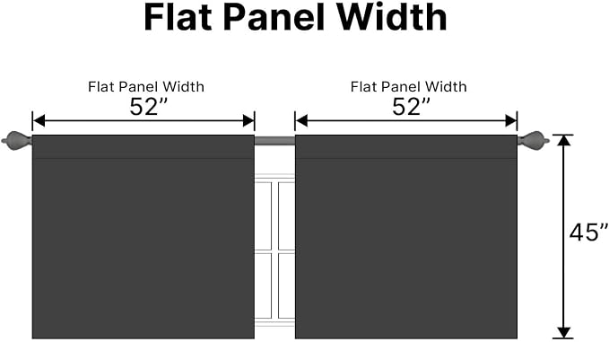 H.VERSAILTEX Blackout Curtains Thermal Insulated Window Treatment Panels Room Darkening Blackout Drapes for Living Room Back Tab/Rod Pocket Bedroom Draperies, 52 x 45 Inch, Charcoal Gray, 2 Panels