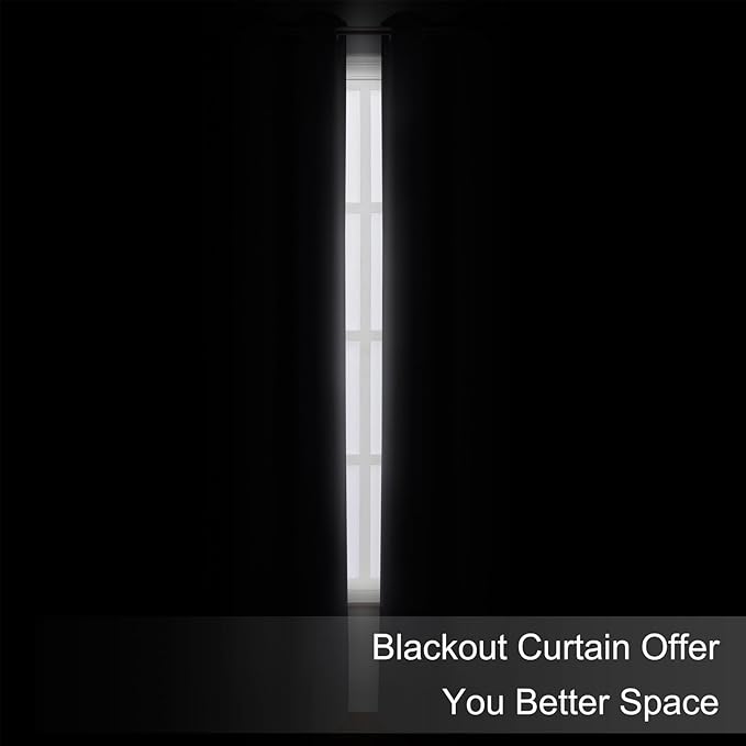 Dark Grey Thermal Blackout Curtains/42 x 84 Inch/Set of 2 Panels Room Darkening Curtains for Bedroom