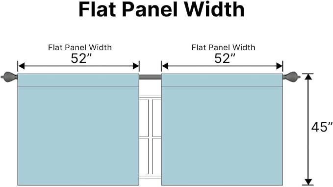 H.VERSAILTEX Blackout Curtains Thermal Insulated Window Treatment Panels Room Darkening Blackout Drapes for Living Room Back Tab/Rod Pocket Bedroom Draperies (2 Panels, Mineral Blue, 52 x 45 Inch)