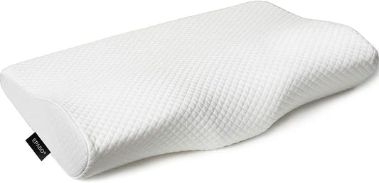 EPABO Contour Memory Foam Pillow Orthopedic Sleeping Pillows, Ergonomic Cervical Pillow for Neck Pain - for Side, Back and Stomach Sleepers, Free Pillowcase Included (Firm & Near King)