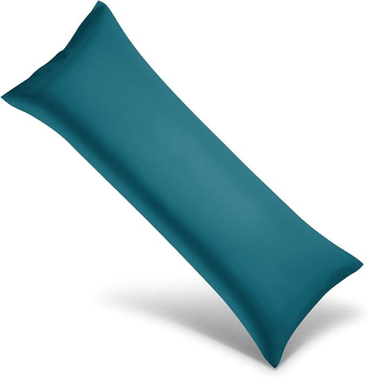 WishSmile Cooling Body Pillow Cover Pillowcase King Pillow Cases Set of 1,Hair and Skin Friendly,Teal,20x54 inches