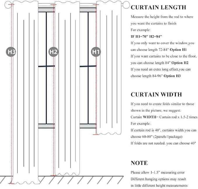 QJmydeco Nursery Curtains Neutral Blackout, Floor to Ceiling Track Privacy Curtains for Large Windows Room Divider Ecru Faux Linen Drapes 102 Inches Long Light Blocking (W50 x L102 2 Panels)