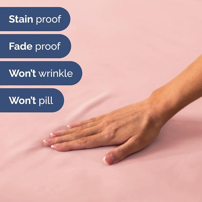 Short Queen Size 4 Piece Bed Sheet Set - RV Short Queen Sheets - Baby Pink | Ultra-Soft, Breathable & Cooling Bed Sheets Set with Deep Pockets, Hotel Luxury Bedding for Women & Men, Wrinkle & Fade Free