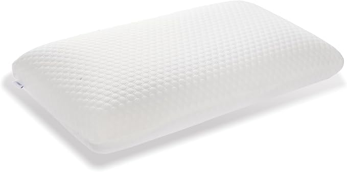 CSDLF Memory Foam Bed Pillows, Pillow for Side and Back Sleeper, Pillow for Neck Pain Relief, Washable Removable Cover, Soft, White (Queen)