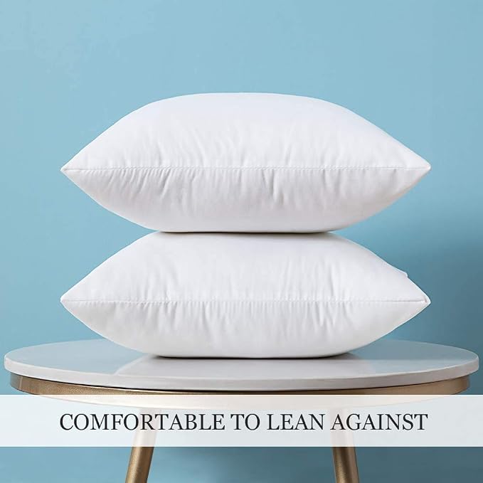 MIULEE Set 2 Throw Pillow Inserts Premium Pillow Stuffer Form 14x14 Inch | Square Form for Decorative Cushion Bed Couch Sofa