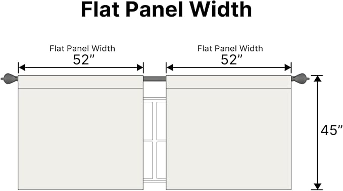 H.VERSAILTEX Blackout Curtains Thermal Insulated Window Treatment Panels Room Darkening Blackout Drapes for Living Room Back Tab/Rod Pocket Bedroom Draperies, 52 x 45 Inch, Ivory/Cream, 2 Panels